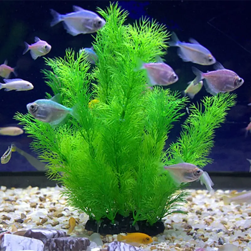Aquarium Plant Display - ประดิษฐ์ Aquarium Decor พืชใต้น้ําหญ้าน้ําพืชพลาสติกน้ําสําหรับถังปลาตกแต่งตู้ปลา