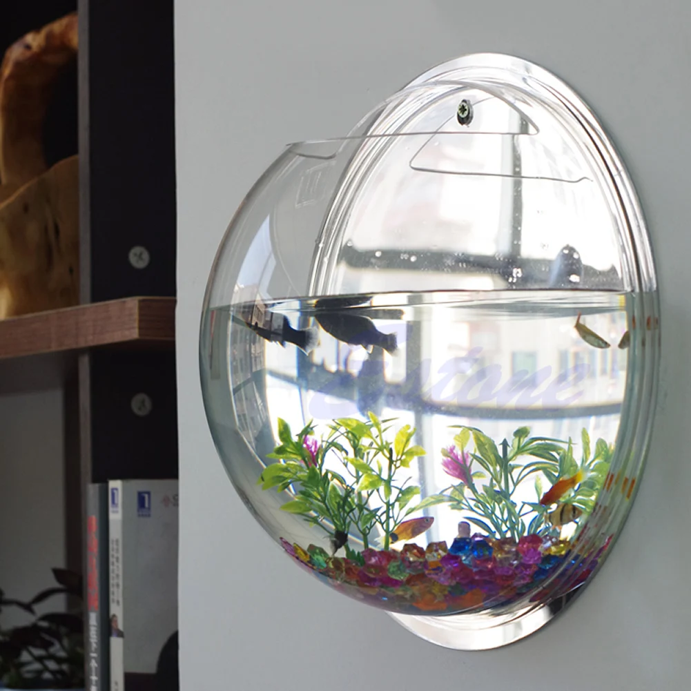 ติดผนังอะคริลิคชามปลาโปร่งใสแข - Aquarium Planted Wall บทวิจารณ์และราคา