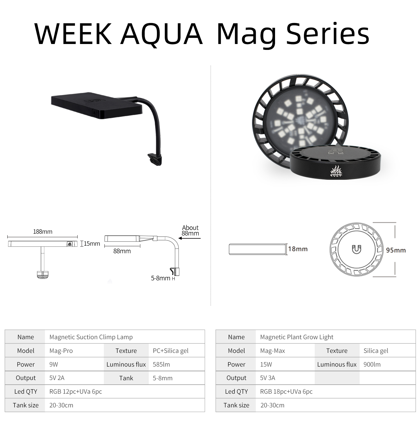 หลอดไฟปลูกพืช WEEK AQUA Mag Pr - Aquarium Plant Display บทวิจารณ์และราคา